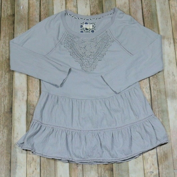 Anthropologie Tops - Anthropologie Meadow Rue Crochet Tiered Top Boho